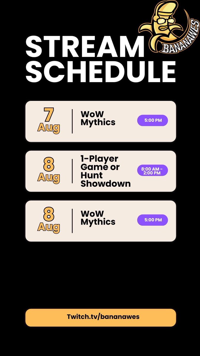 I’m finally going to be able to have a normal stream schedule again! In order to keep my life balanced I’m only doing 2 days but it will be 3 streams 😀