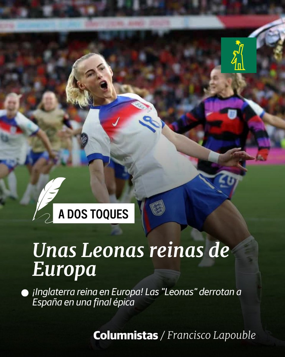 DiarioLibre's tweet photo. 🖋 |#ColumnistasDL| ¡Inglaterra reina en Europa! Las "Leonas" derrotan a España en una final épica
🔗 https://t.co/5gcHZfF0be
#DiarioLibre #ADosToques https://t.co/8VkSGSSsqO