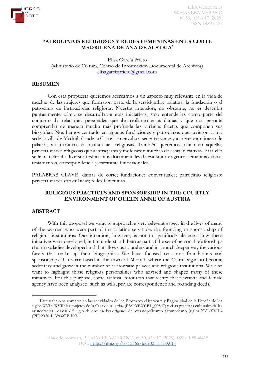 Aristocracias Ibéricas (@aristocraciaucm) on Twitter photo ✨🆕 ¡Recomendamos! Nueva publicación de nuestra compañera Elisa García Prieto (<a href="/elisagap/">elisa. garcia</a>) en el marco de los resultados de nuestro proyecto.
<a href="/ibercosmopolis/">IBERCOSMOPOLIS</a>
<a href="/VirtuosaParsUCM/">Virtuosa Pars</a> ✨🆕 ¡Recomendamos! Nueva publicación de nuestra compañera Elisa García Prieto (<a href="/elisagap/">elisa. garcia</a>) en el marco de los resultados de nuestro proyecto.
<a href="/ibercosmopolis/">IBERCOSMOPOLIS</a>
<a href="/VirtuosaParsUCM/">Virtuosa Pars</a>