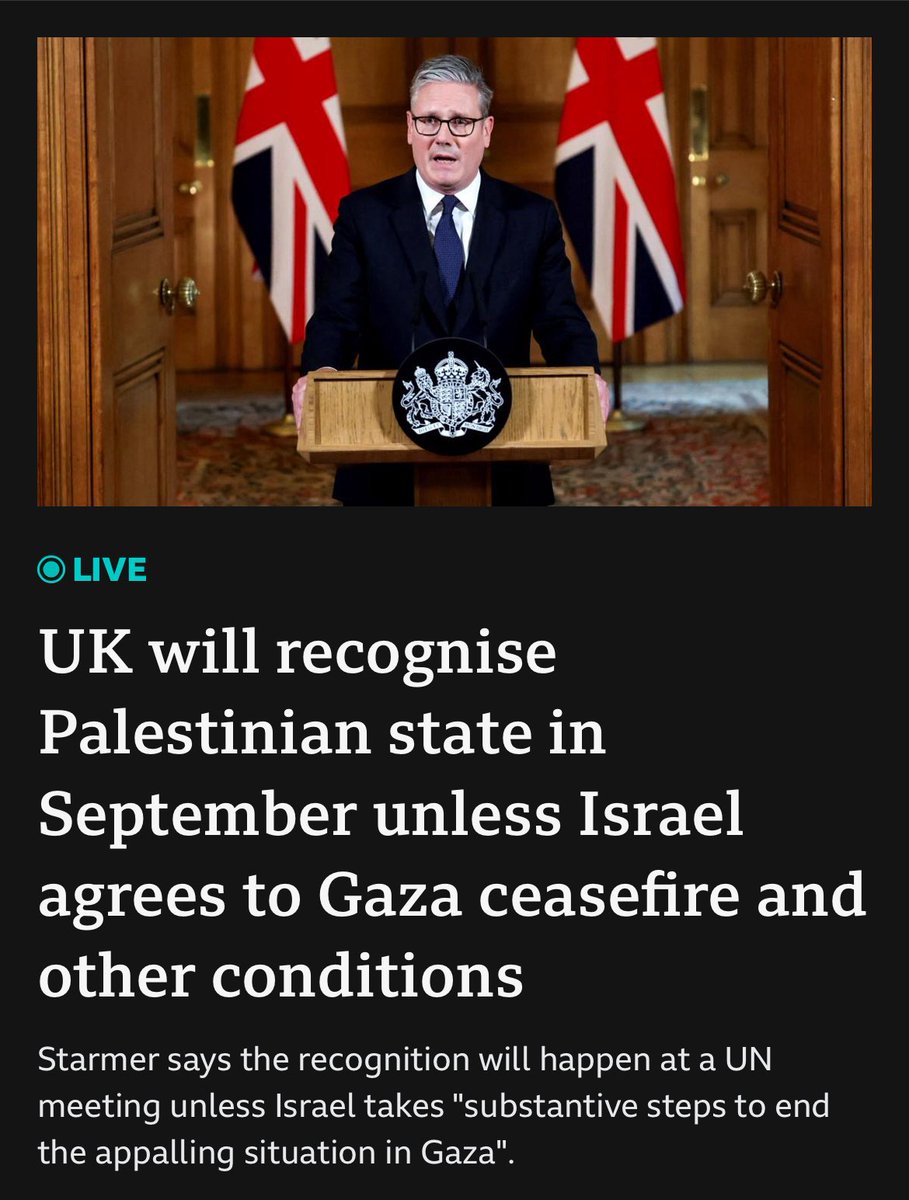 In other news, Keir Starmer has a stroke, forgetting his tough “Israel has the right to defence” stance, and adapts a little bit of common sense…

Doesn’t make him exempt from his actions though.