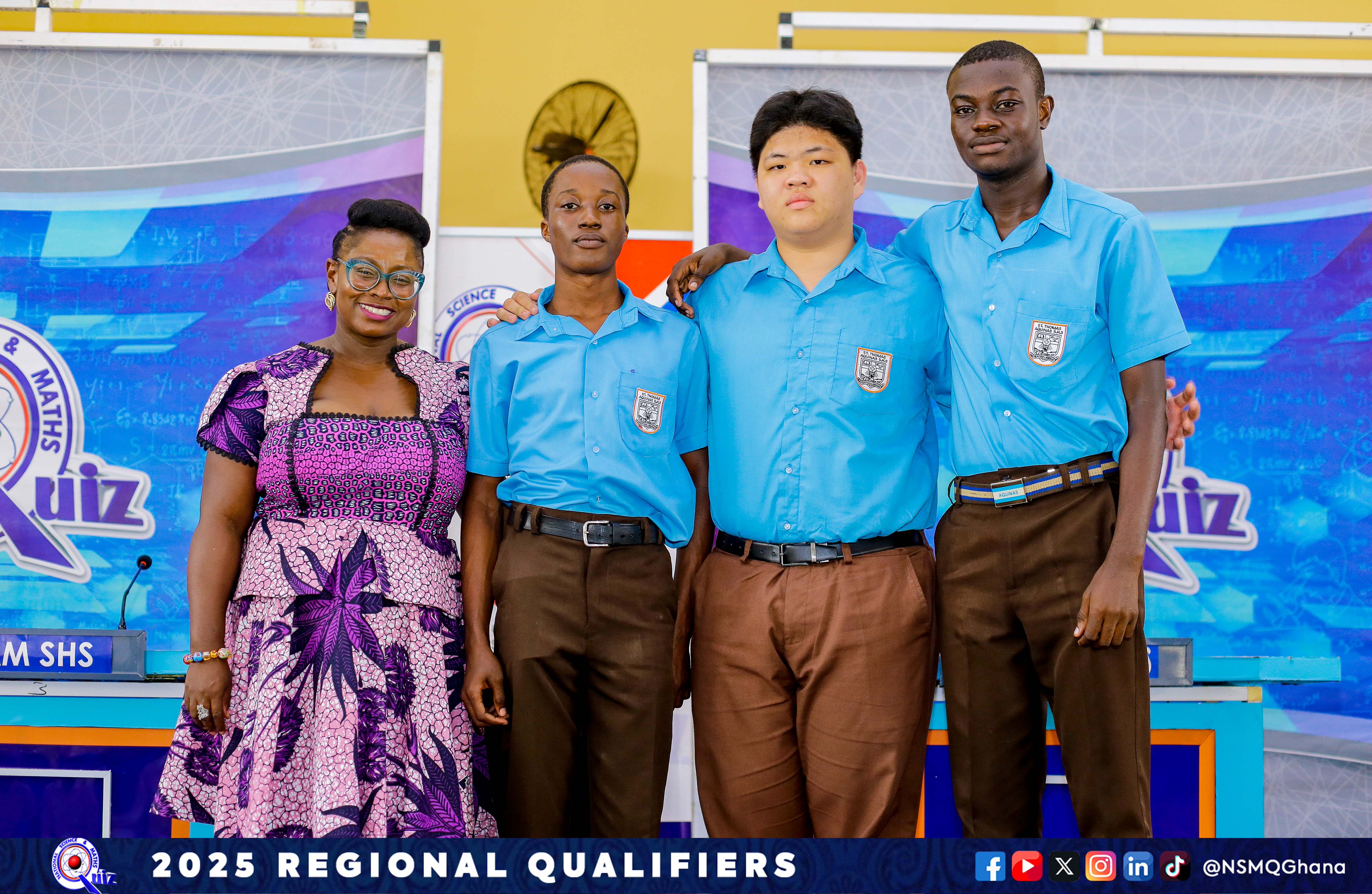 National Science & Maths Quiz on X: "GREATER ACCRA: End of Contest St. Thomas Aquinas SHS: 58pts Lashibi Community SHS : 22pts OLAM SHS: 18pts God is an Old Tom okay?😉 #NSMQRegionals #
