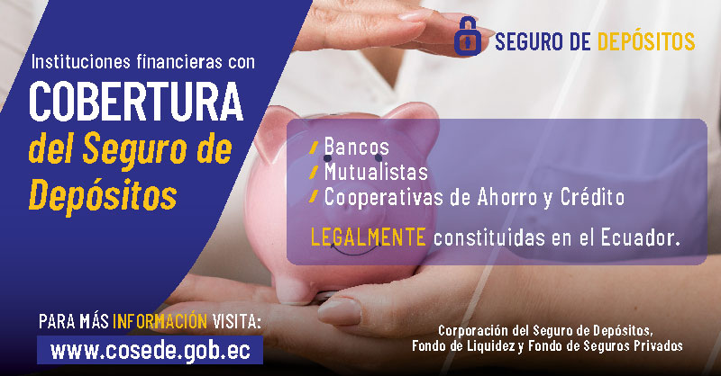 🔐 ¿Sabías que tus depósitos en entidades financieras están protegidos?
COSEDE cuida tu dinero.
Infórmate en 👉 cosede.gob.ec
#COSEDE #TuDineroSeguro