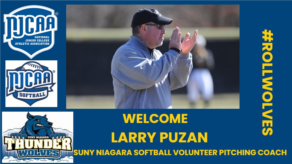 SUNY Niagara Thunderwolves (@ncthunderwolves) on Twitter photo We would like to welcome our newest addition to the <a href="/SUNYNiagarasoft/">SUNYNiagarasoftball</a> coaching staff, Larry Puzan! Puzan will serve as the #RollWolves pitching coach after 29 years with Niagara University.
<a href="/SUNYNiagara/">SUNY Niagara</a>
<a href="/NJCAAReg3/">NJCAA REGION 3</a>
<a href="/GNN_Sports_/">Greater Niagara Sports</a>
ncccathletics.com/sports/sball/2… We would like to welcome our newest addition to the <a href="/SUNYNiagarasoft/">SUNYNiagarasoftball</a> coaching staff, Larry Puzan! Puzan will serve as the #RollWolves pitching coach after 29 years with Niagara University.
<a href="/SUNYNiagara/">SUNY Niagara</a>
<a href="/NJCAAReg3/">NJCAA REGION 3</a>
<a href="/GNN_Sports_/">Greater Niagara Sports</a>
ncccathletics.com/sports/sball/2…