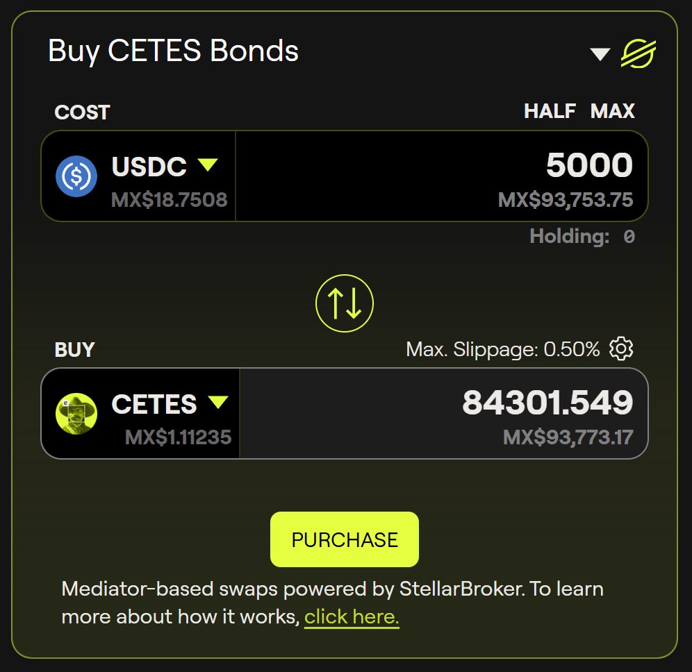 Stop leaving yield on the table. Stellar Broker is now live on <a href="/etherfuse/">etherfuse</a>, powering their best-ever stablebond swap rates.