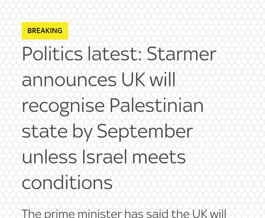 We know Starmer will do whatever his backbenchers tell him to but this position is just bonkers.

A two state solution is needed and must be the plan, not a threat to throw out 'stop trying to rescue your hostages, or you get punished'