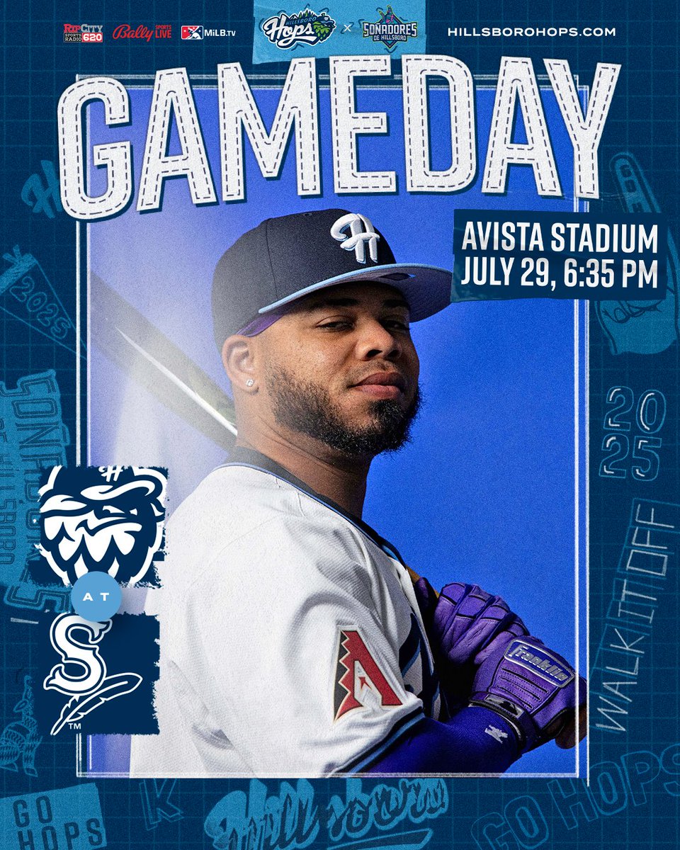 Hillsboro Hops (@hillsborohops) on Twitter photo 1 of 12 games in the road, give our guys some love!
⏰- 6:35 PM
📻- ripcityradio.iheart.com
📺- <a href="/Bally__Sports/">Bally Sports Live</a>
#AllHoppedUp 1 of 12 games in the road, give our guys some love!
⏰- 6:35 PM
📻- ripcityradio.iheart.com
📺- <a href="/Bally__Sports/">Bally Sports Live</a>
#AllHoppedUp