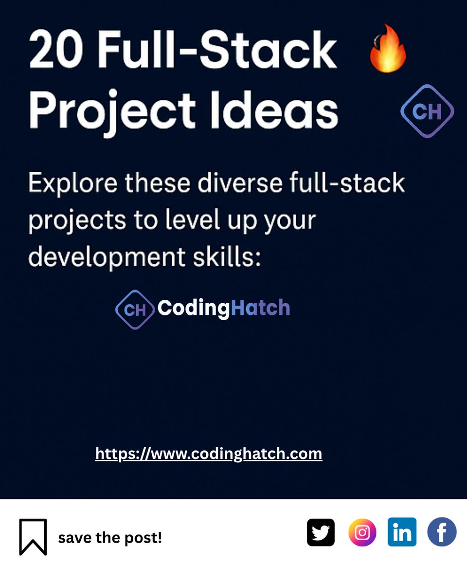 CodingHatch's tweet image. 💡 These projects push you to build APIs, handle auth, manage data, and create responsive UIs — real full-stack work.

start building.

❤️ Like | 🔁 Retweet |  Follow @codinghatch for more dev ideas!
#FullStackDeveloper #WebDevelopment #CodingProjects #BuildInPublic #TechTwitter
