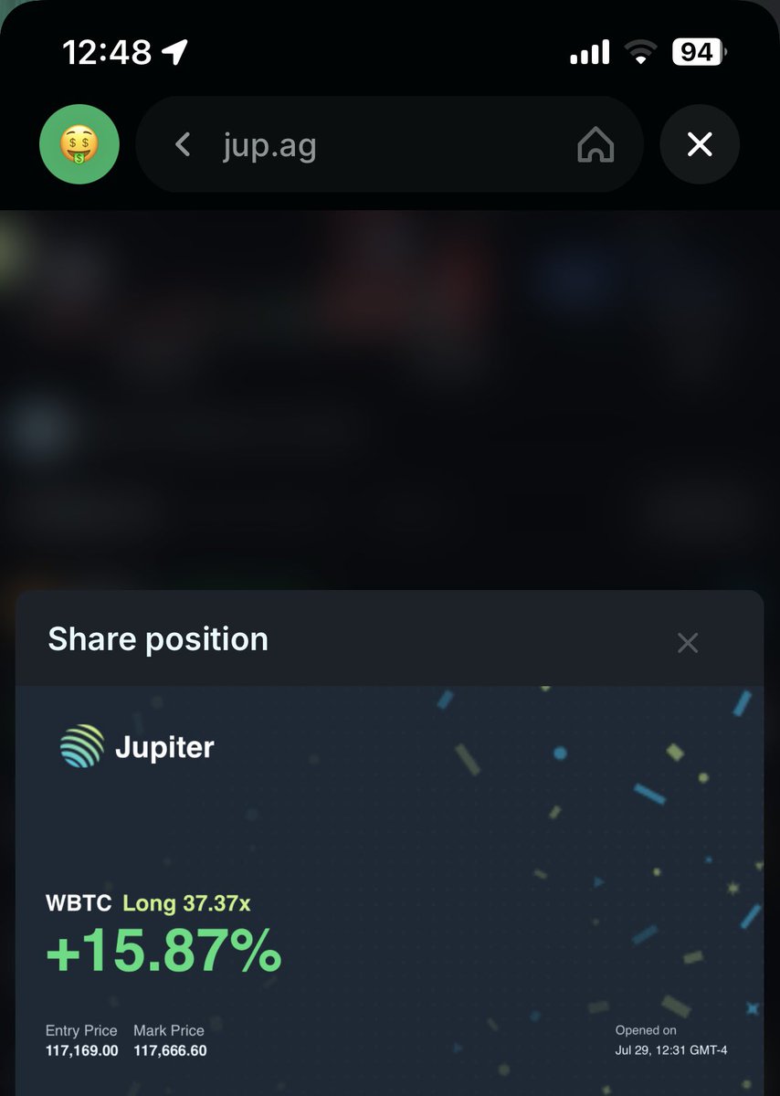 JJ 🦒🦒🦒 (@jaypaysol) on Twitter photo Opened this $BTC long on JUP Perps live on stream!
Thank you <a href="/StackerAgent/">Stacker Agent AI</a> for the entry…set a trigger, it hit and now in profits ‼️ Opened this $BTC long on JUP Perps live on stream!
Thank you <a href="/StackerAgent/">Stacker Agent AI</a> for the entry…set a trigger, it hit and now in profits ‼️
