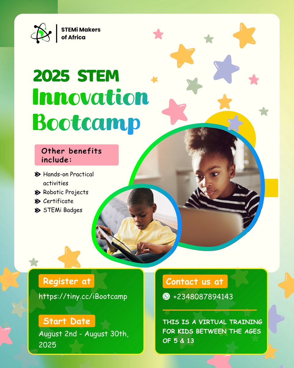 3 DAYS BEFORE APPLICATION CLOSES 🎬

🚀 Get ready for:

 🔋 Electronics and Circuits

🎯 Block Coding and Game Development 

👾 Arduino and Robotics in Project-based learning 

🎨 UI/ UX Design

👩‍💻 Web Development 

🤖 Cybersecurity for Beginners

📲 Ethical Hacking for Beginners