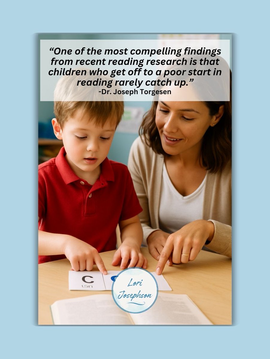 This powerful reminder drives home why early identification and support are critical. Let’s give every child the tools they need right from the start. 💡📖💪

#ReadingMatters #EarlyLiteracy #ScienceOfReading #EducationForAll #JosephTorgesen