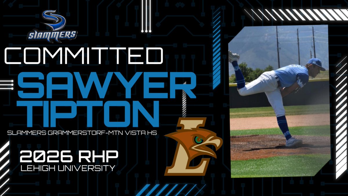 2026 RHP Sawyer Tipton plans to ink his letter of intent to Lehigh University this fall! #SlammersFamily