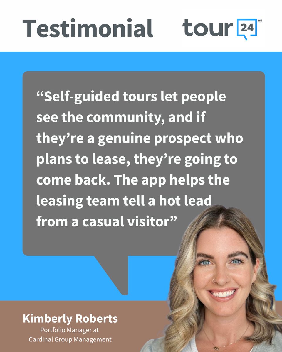 Know who’s ready to lease - and who’s just looking:
 👉 Flexible tours that fit any schedule
 👉 Lead insights that show intent
 👉  #Selfguidedtours with high-intent prospects

Schedule a demo today: hubs.ly/Q03zm50Q0 

#Multifamily #PropTech #ApartmentLeasing