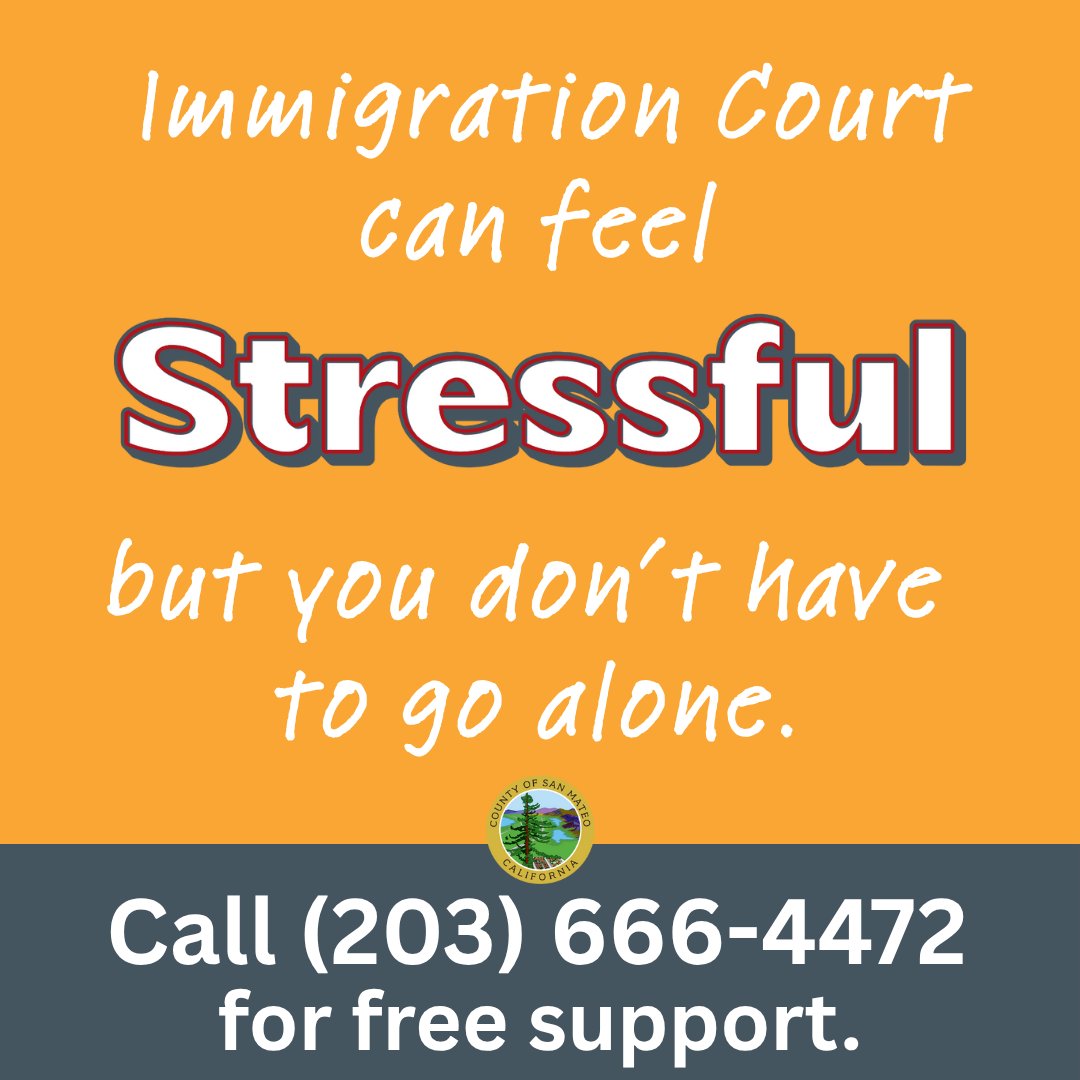 Faith in Action Bay Area provides immigration court accompaniment to support those going to court. You do not have to go alone.  
  
Share this message with those who need it most. Call for free support: (203) 666-4472.