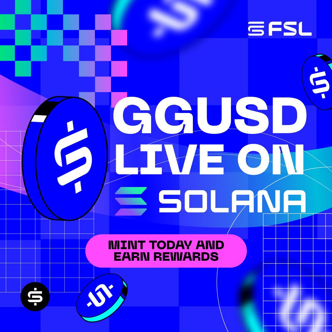 GGUSD now on Solana:

🌟PASSIVE REWARDS WITH GGUSD🌟 

Earn a competitive APY just by holding GGUSD, with no staking, lock-ups, or fine print!

Rewards compound **hourly**, even before claiming.

✨ **Advantages of getting GGUSD on any chain:**

✅ **Guaranteed stability**