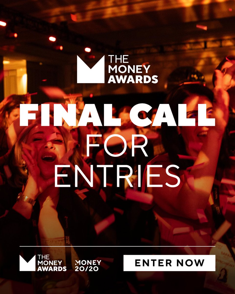 FINAL DEADLINE for the Money Awards is TODAY! 🏆

Don't miss your chance to be recognized among fintech's elite! 

Don't let your groundbreaking innovation go unnoticed. 

Final chance to showcase your company's achievements on the global stage.

Enter: bit.ly/4meONtX