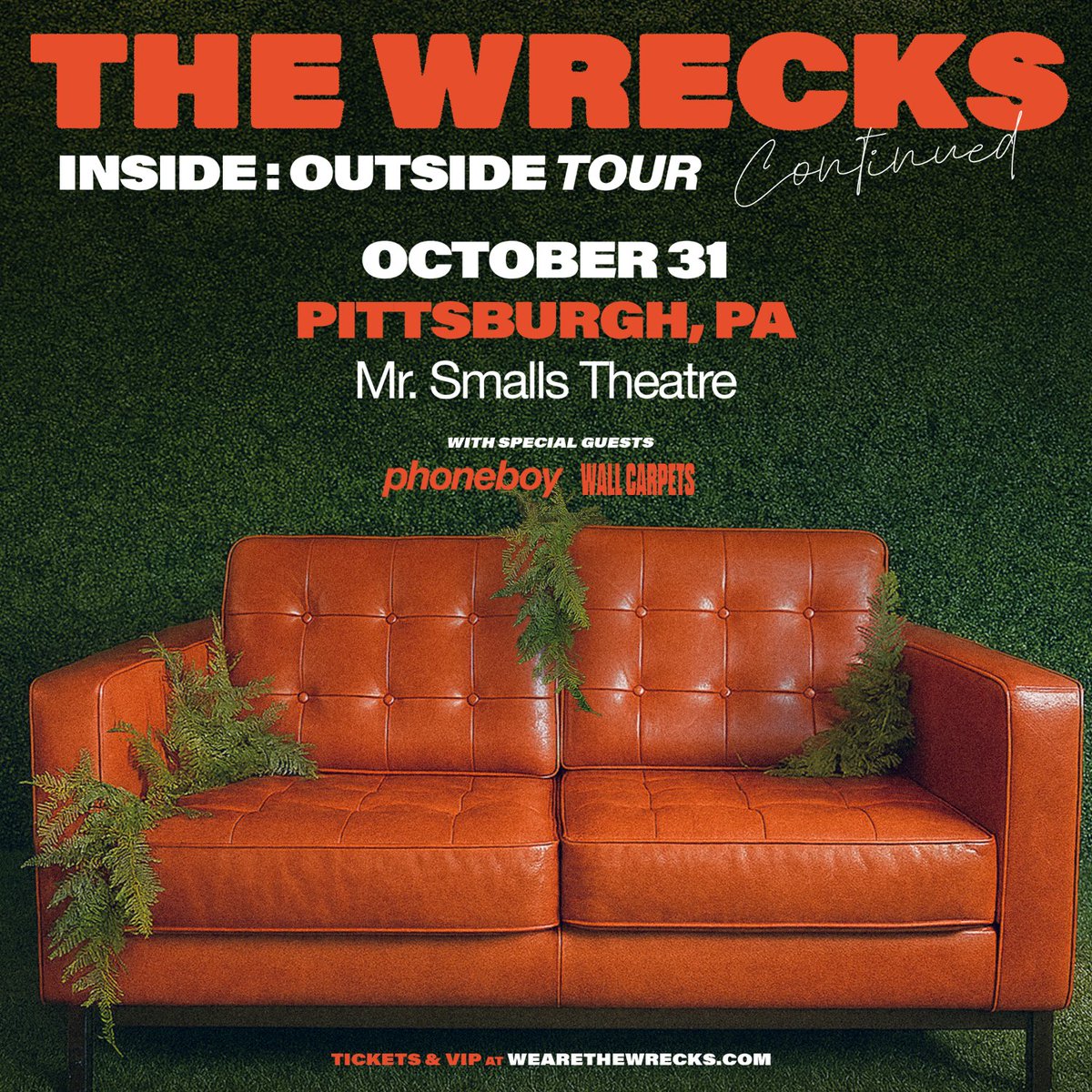 Opus One Productions (@opusoneprod) on Twitter photo π£π NEW SHOW ππ£
Presented By <a href="/opusoneprod/">Opus One Productions</a> & Mammoth
<a href="/MrSmallsTheatre/">Mr Smalls Theatre</a> | 10/31 | <a href="/WeAreTheWrecks/">The Wrecks</a> Inside: Outside Tour (continued) with special guests <a href="/phoneboymusic/">Phoneboy</a> and #WallCarpets
π On Sale 08/01 at 10AM via tinyurl.com/4uv7dt85 π£π NEW SHOW ππ£
Presented By <a href="/opusoneprod/">Opus One Productions</a> & Mammoth
<a href="/MrSmallsTheatre/">Mr Smalls Theatre</a> | 10/31 | <a href="/WeAreTheWrecks/">The Wrecks</a> Inside: Outside Tour (continued) with special guests <a href="/phoneboymusic/">Phoneboy</a> and #WallCarpets
π On Sale 08/01 at 10AM via tinyurl.com/4uv7dt85