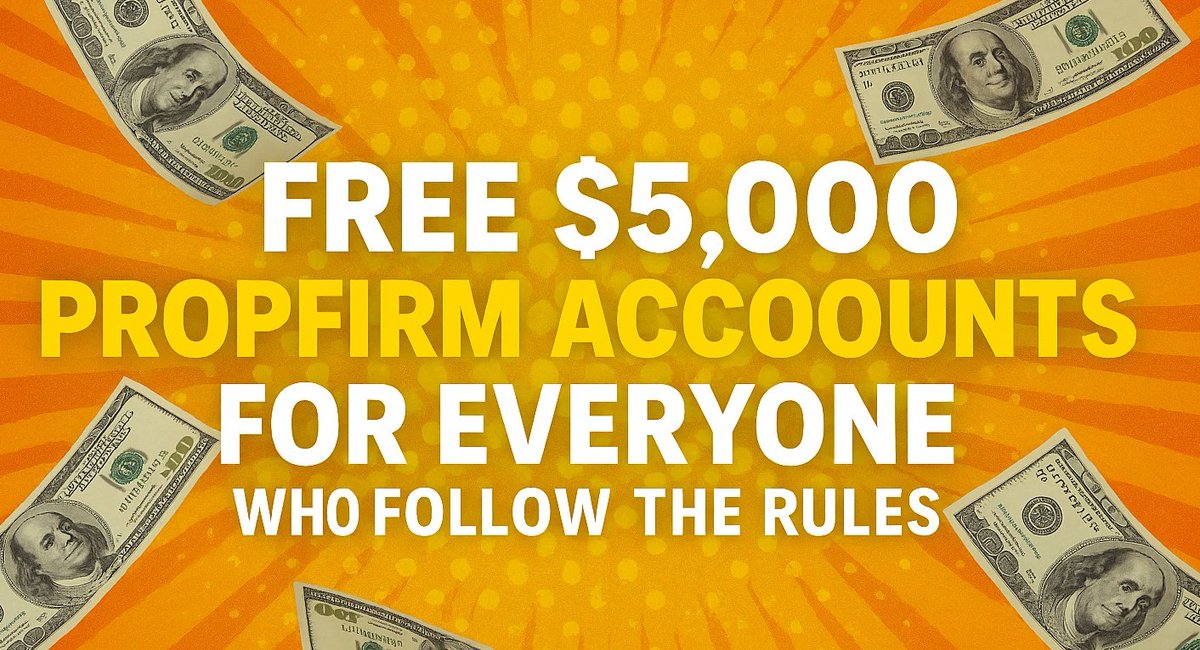 Free propfirm accounts GIVEAWAY✅

 $5000 propfirm account 

FOR EVERYONE❤️ $5k account 🙏 

FOR LINK 
MUST FOLLOW - @free_propfirm <a href="/Payout_cases/">payout_cases</a>

LIKE | RETWEET | 

COMMENT - FREE PROPFIRM ACCOUNT .

Link will sent in DM