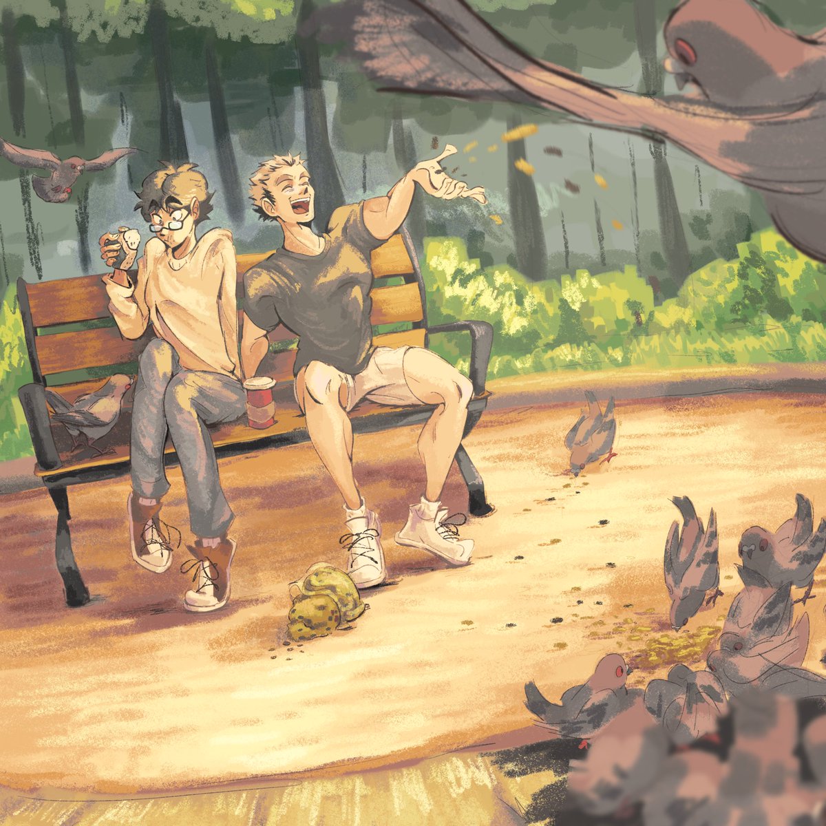 Bird feeding #bokuaka