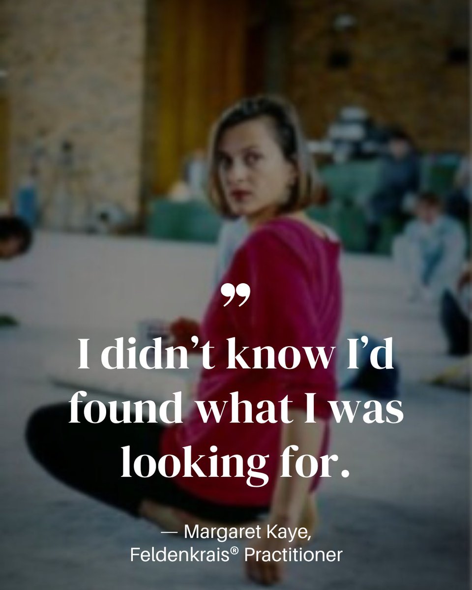 What’s it really like to train as a Feldenkrais® practitioner?

Margaret Kaye shares how one class turned into a life-changing journey.

✨ Read her story → feldenkrais.com/my-training-ex…

#Feldenkrais #SensAbility #MindfulMovement