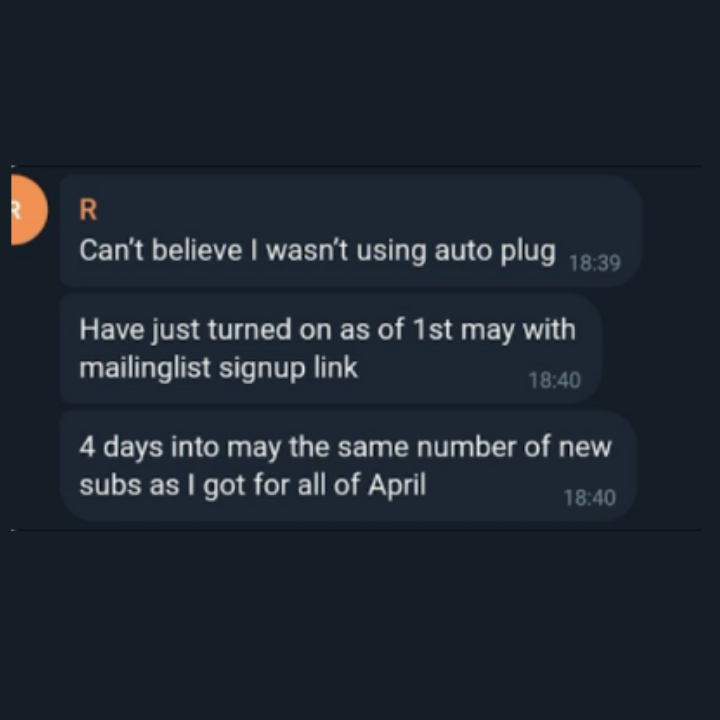 Universe sign to tell you to USE AUTOPLUGS