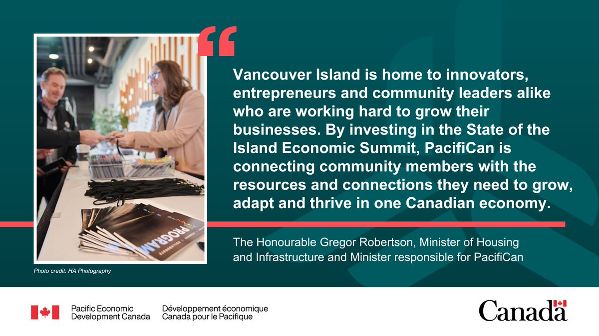 Pacific Economic Development Canada (@pacificanen) on Twitter photo PacifiCan is pleased to invest in <a href="/VIAlliance/">VI Economic Alliance</a>’s State of the Island Economic Summit for its 5th year, supporting bold ideas, collaboration & economic resilience across Vancouver Island. This year, the summit returns to <a href="/cityofnanaimo/">City of Nanaimo</a> Oct 28–30.
➡️ ow.ly/MPH750WwRyM PacifiCan is pleased to invest in <a href="/VIAlliance/">VI Economic Alliance</a>’s State of the Island Economic Summit for its 5th year, supporting bold ideas, collaboration & economic resilience across Vancouver Island. This year, the summit returns to <a href="/cityofnanaimo/">City of Nanaimo</a> Oct 28–30.
➡️ ow.ly/MPH750WwRyM
