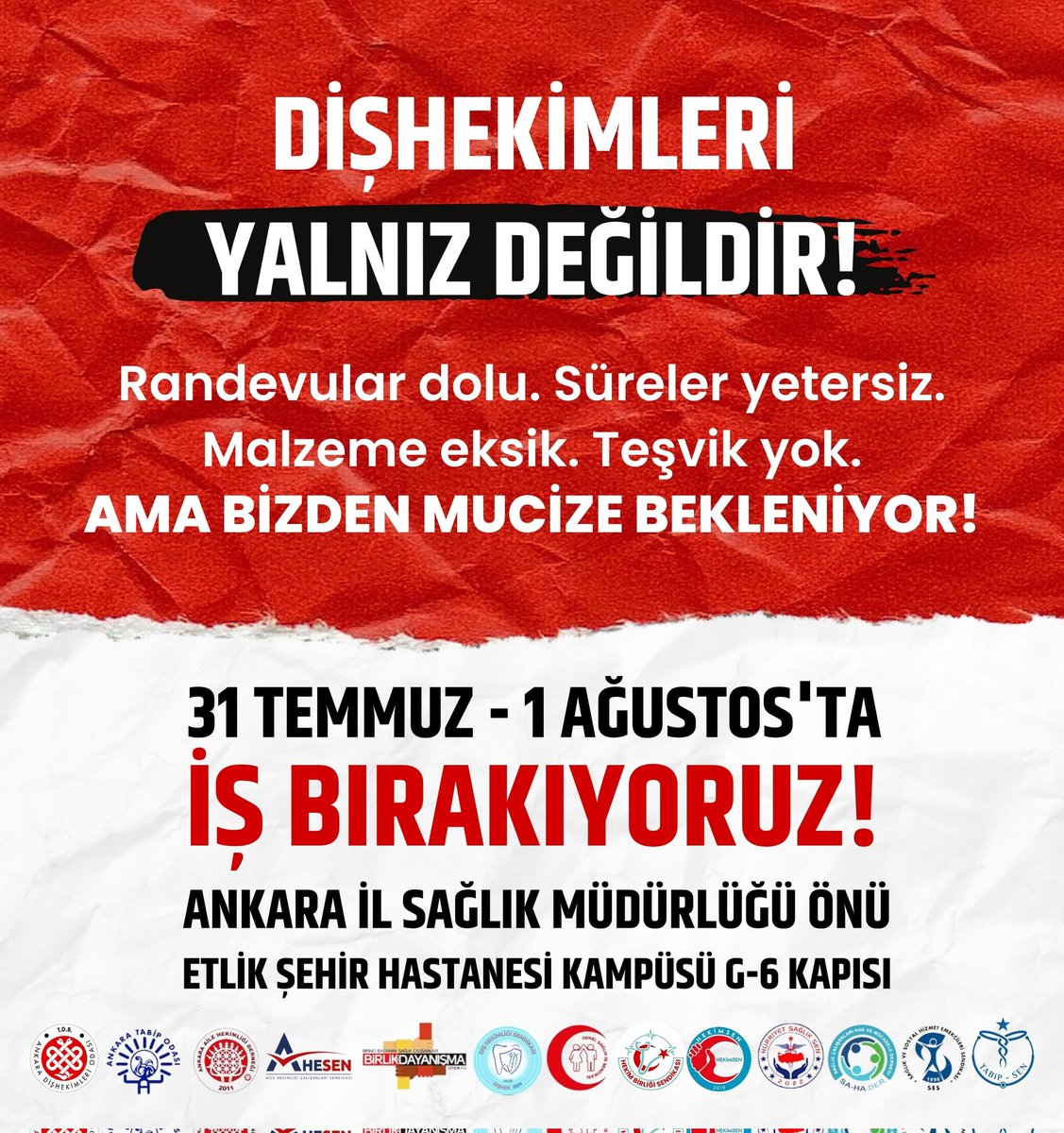 #KamuDişHekimleriEylemi