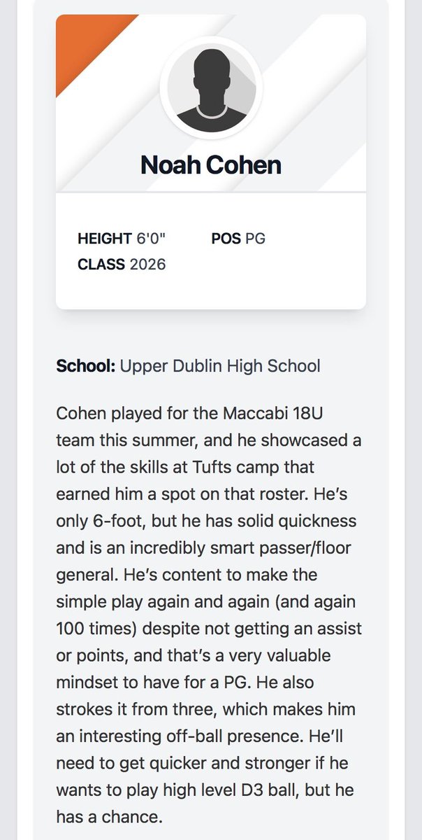 Thank you <a href="/robbie_hodin/">Robbie Hodin</a> for a great write up and <a href="/Coach_Linton/">Brandon Linton</a> for an awesome Tufts Basketball Camp! 

<a href="/TuftsMBB/">Tufts University Men’s Basketball</a> <a href="/UDCardsHoops/">Upper Dublin Boys Basketball</a>