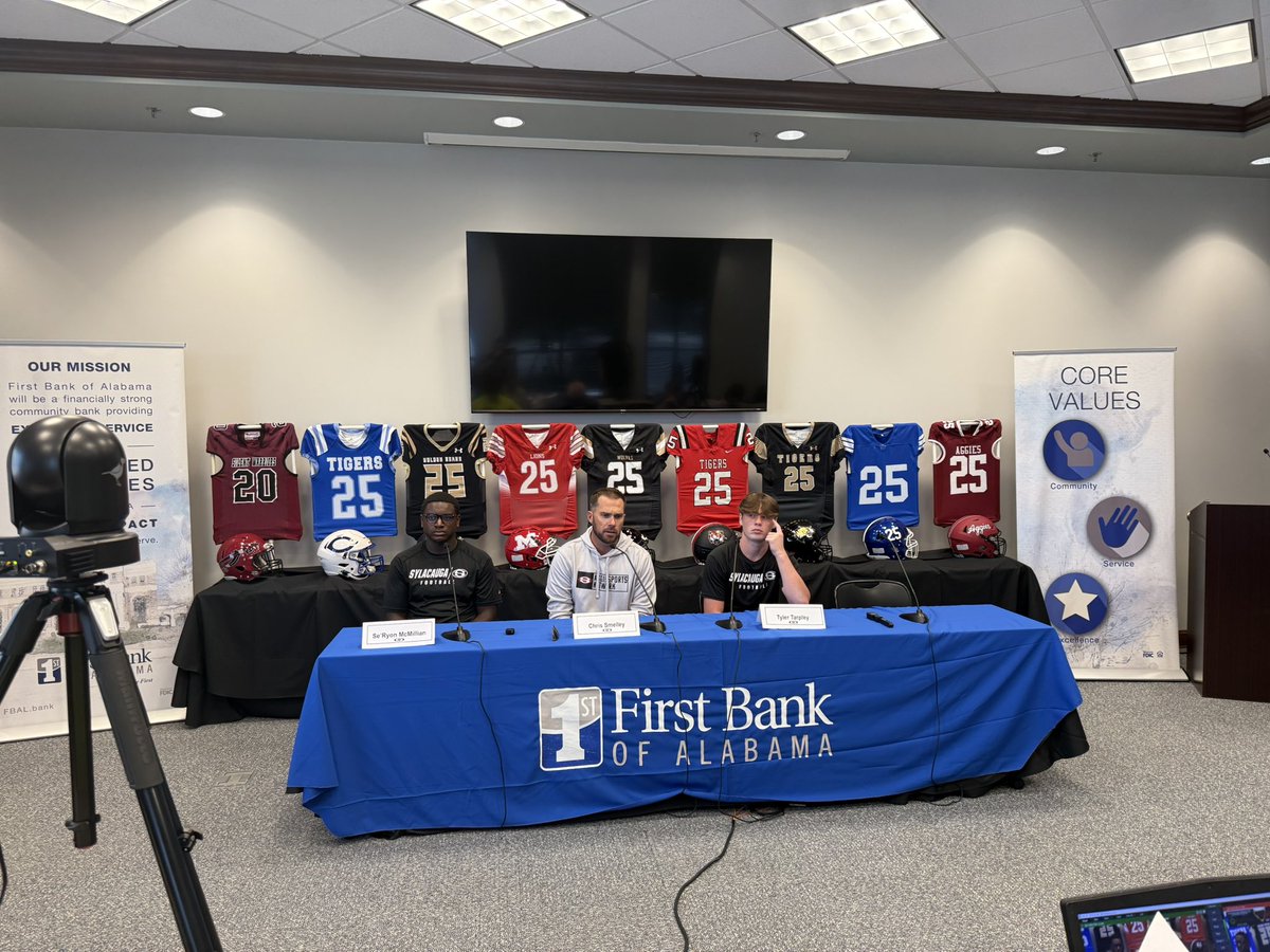 Griffin Hill (@ghilltide) on Twitter photo Coach Chris Smelley and the Sylacauga Aggies are up next at the 14th Annual Talladega County Coaches Association High School Football Media Day at <a href="/FirstBankofAl/">FirstBankofAlabama</a> Coach Chris Smelley and the Sylacauga Aggies are up next at the 14th Annual Talladega County Coaches Association High School Football Media Day at <a href="/FirstBankofAl/">FirstBankofAlabama</a>