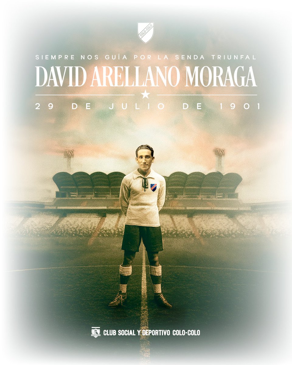 𝟏𝟐𝟒 𝐀𝐍̃𝐎𝐒 𝐃𝐄 𝐔𝐍 𝐋𝐄𝐆𝐀𝐃𝐎 𝐄𝐓𝐄𝐑𝐍𝐎 ♾️🕊️

Hoy celebramos el natalicio de David Arellano, el hombre que cambió para siempre la historia del fútbol chileno. Un 29 de julio de 1901 nacía quien años después fundaría el club más popular de nuestro país,
