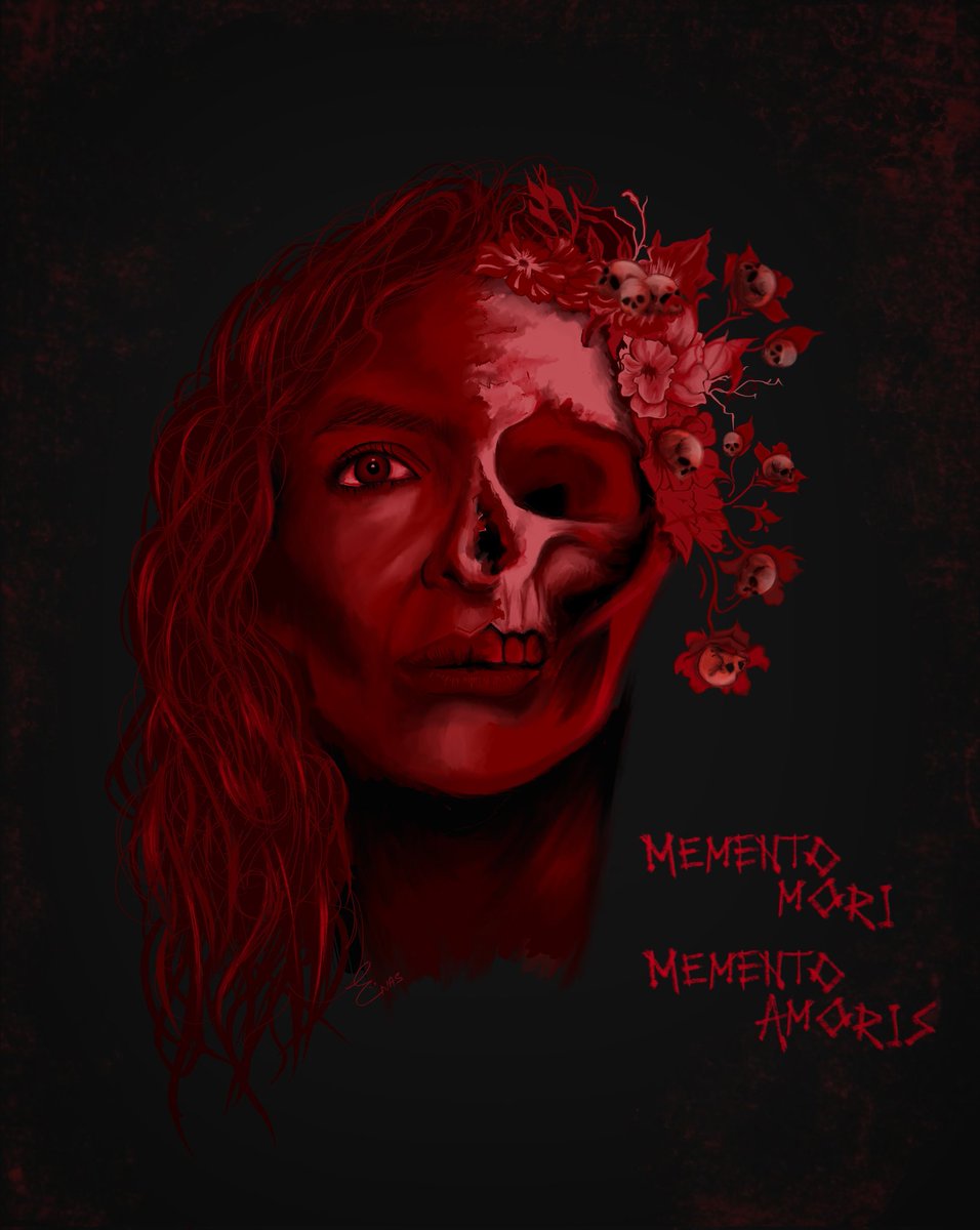 Enas_AW's tweet photo. MEMENTO MORI ~ MEMENTO AMORIS  💀🖤

It has been a while since my last work.. I'm glad with this one.
Inspired by the amazing work of @peter_strain 
#JodieComer #28yearslater @28YearsLaterMov https://t.co/f6dDkscPmN
