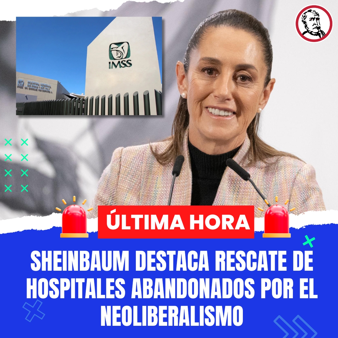 🚨#ÚLTIMAHORA | La Presidenta <a href="/Claudiashein/">Claudia Sheinbaum Pardo</a> reveló que todos los hospitales federales inconclusos que heredó la 4T del neoliberalismo ya están funcionando y ahora falta revisar los estatales para conocer cuales aún se pueden rescatar.

En la conferencia mañanera, el periodista