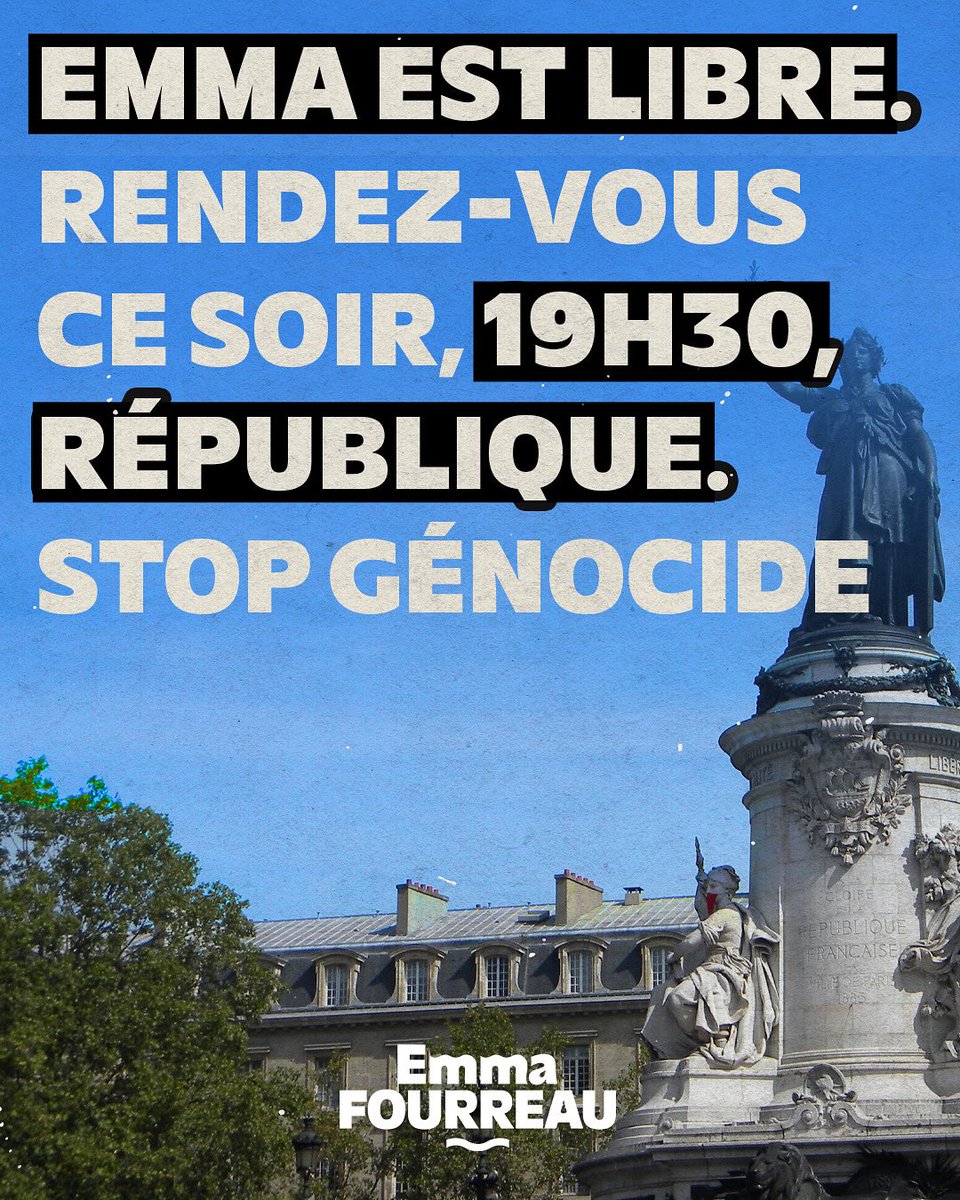 Emma Fourreau (@emma_frr) on Twitter photo Rassemblons-nous à Paris pour accueillir l’équipage du Handala, et exiger la fin du génocide en Palestine. 🇵🇸 Rassemblons-nous à Paris pour accueillir l’équipage du Handala, et exiger la fin du génocide en Palestine. 🇵🇸