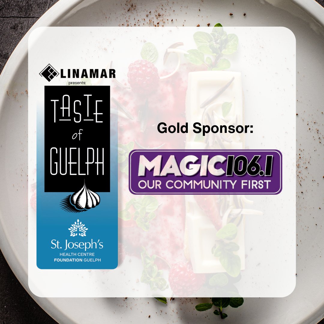 Big thanks to Magic 106.1 for joining us as a Gold Sponsor of Taste of Guelph 2025! 📻
Their support helps turn up the volume on community care at St. Joe’s. 💙
🎟️ Get your tickets: tasteofguelph.com
#TasteOfGuelph #StJoesGuelph #Magic1061