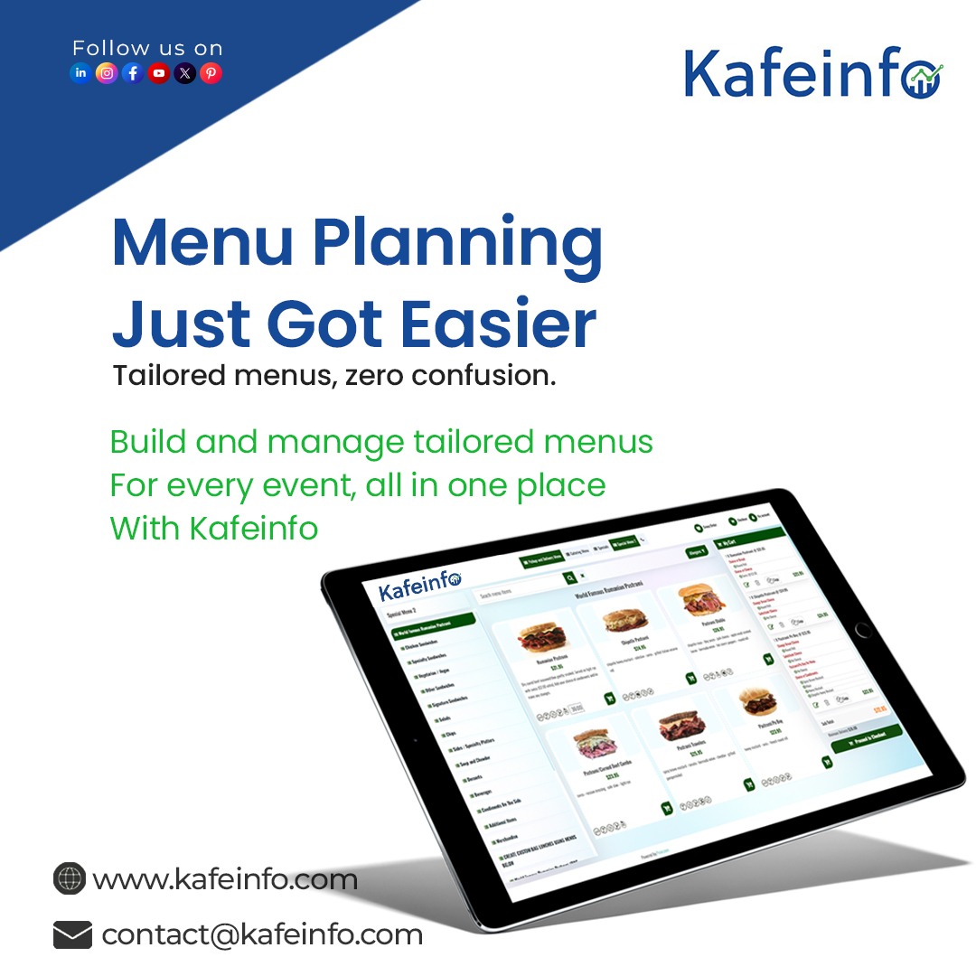 Kafe_Info's tweet photo. 📣 Simplify Your Menu Planning with Kafeinfo! 🍽️

👉https://t.co/UO16AGtn23
📧contact@kafeinfo.com
App Store:https://t.co/hZ6UK3mO86
Play Store:https://t.co/DYFLD5d5TX 

#MenuPlanning #EventPlanning #Kafeinfo #FoodBusiness #SmartCatering #MenuManagement https://t.co/caYkR8DMr9