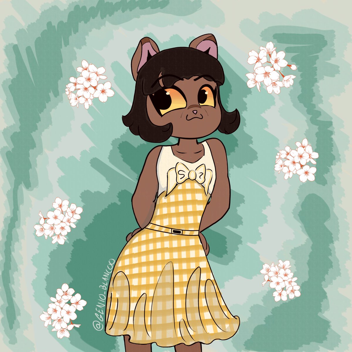 GenioBlancoo's tweet photo. A dress, a glance... and all of spring within her!
✨Something's blooming soon-perhaps with a bit of rhythm and charm 💛
#Lackadaisy #lackadaisyfanart #ivypepper https://t.co/xUZQQd4ZHr
