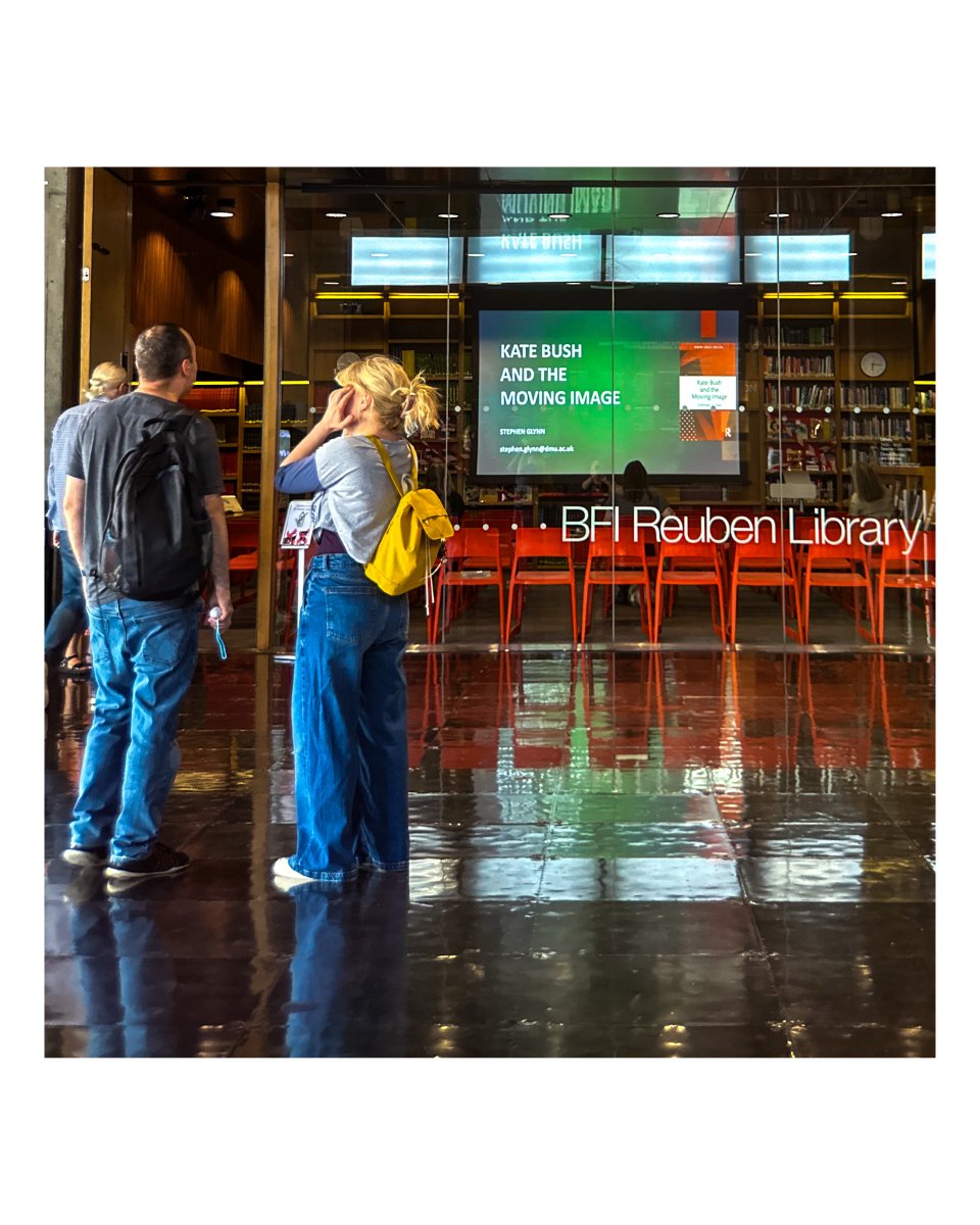 BFI_Ian's tweet image. Brilliant talk in the BFI Reuben #Library last night - Author Stephen Glynn guided us through Kate Bush in film, video and TV, the subject of his new book, Kate Bush and the Moving Image (@routledgebooks). A delight of a night. #librarytalk #newwritings #newbooks #literaryevent
