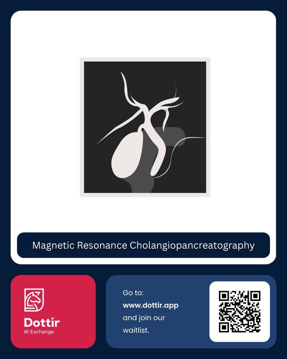 MRCP stands for Magnetic Resonance Cholangiopancreatography. It is a special type of MRI that shows the bile ducts, gallbladder, and pancreatic duct without using contrast.

#Dottir #MRCP #BiliaryImaging #PancreaticDuct #RadiologyEducation #NonInvasive #InterventionalRadiology