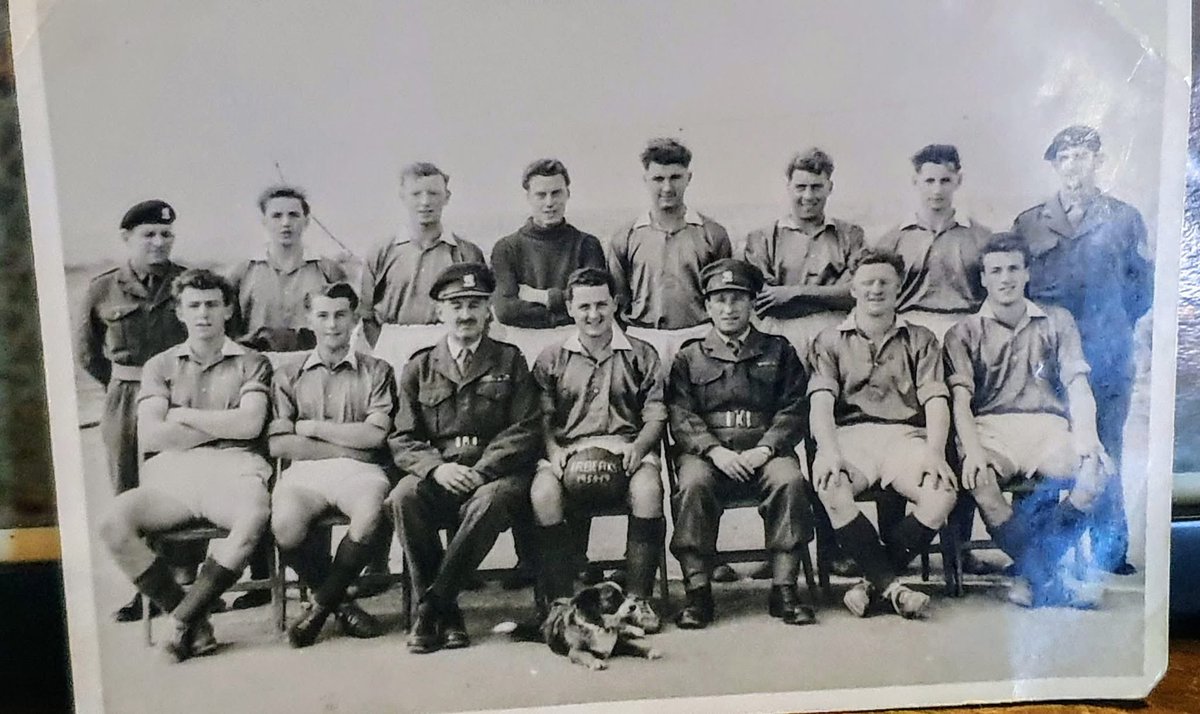 A colleague has asked for help.
He has just attended his father’s funeral &amp; learnt he played Army Football.
The photo below was displayed at the wake.
Is there anyone who can shed any light on the photo &amp; his representing the Army.
His name was Frederick Gerald Wakefield.