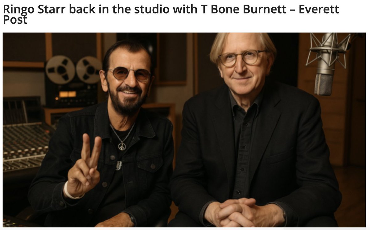 #Ringo is back in the studio with #TBoneBurnett...Read all about it at McCartney Times here:  mccartney.com/?p=32586