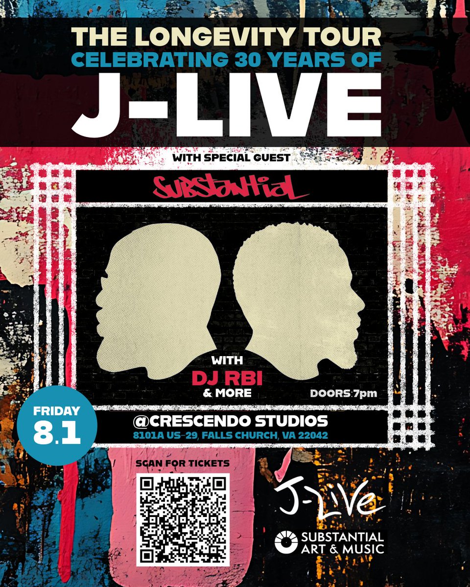 SeezMics (@seezmics) on Twitter photo Friday August 1 at #CrescendoStudios, join <a href="/IamSubstantial/">Substantial</a> + <a href="/djRBI/">The Real DJ RBI</a> along with several #DMVrap legends (including me HUMBLE BRAG MUCH) as we celebrate 30 years of the #legendary <a href="/realJLive/">J-LIVE</a>!
Tix here: tinyurl.com/JLiveCrescendo… Friday August 1 at #CrescendoStudios, join <a href="/IamSubstantial/">Substantial</a> + <a href="/djRBI/">The Real DJ RBI</a> along with several #DMVrap legends (including me HUMBLE BRAG MUCH) as we celebrate 30 years of the #legendary <a href="/realJLive/">J-LIVE</a>!
Tix here: tinyurl.com/JLiveCrescendo…