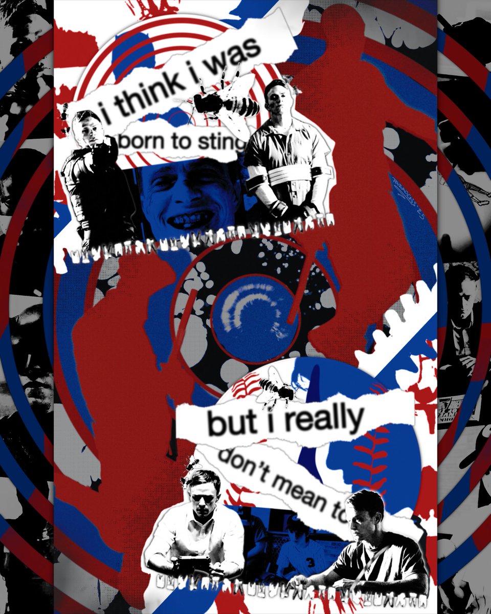 DEVILONDISPLAY's tweet image. — "I think I was born to sting, but I really don't mean to." 🐝

A recolor of a piece made for @dexection! This was inspired by a moodboard that was sent for it. Ty again!

+ A bit of my thoughts on Dex's tumultuous behaviors &amp;amp; his struggles between his structures vs his nature.