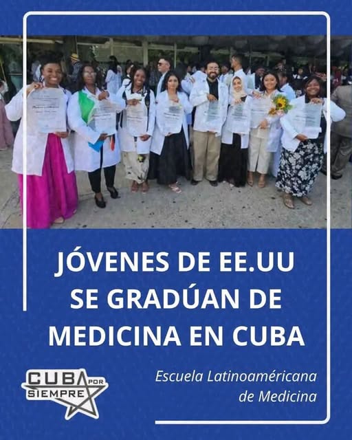 El  Gobierno de su país nos bloquea. Nosotros le graduamos médicos de  excelente calidad profesional para atender a sus comunidades más  vulnerables.
#CubaEstáFirme 
#MejorSinBloqueo