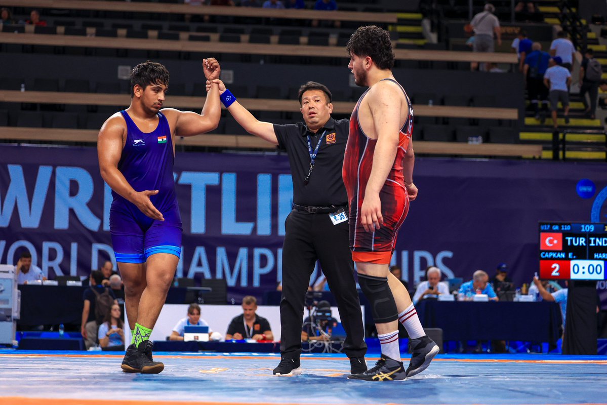 India_AllSports (@india_allsports) on Twitter photo BREAKING: HARDEEP is the U17 WORLD WRESTLING CHAMPION 🔥
Wins in Greco-Roman 110kg — a category that’s never been India’s stronghold, making this triumph even more special 🇮🇳✨
📸: <a href="/wrestling/">United World Wrestling</a>
#Wrestling #WrestleAthens BREAKING: HARDEEP is the U17 WORLD WRESTLING CHAMPION 🔥
Wins in Greco-Roman 110kg — a category that’s never been India’s stronghold, making this triumph even more special 🇮🇳✨
📸: <a href="/wrestling/">United World Wrestling</a>
#Wrestling #WrestleAthens