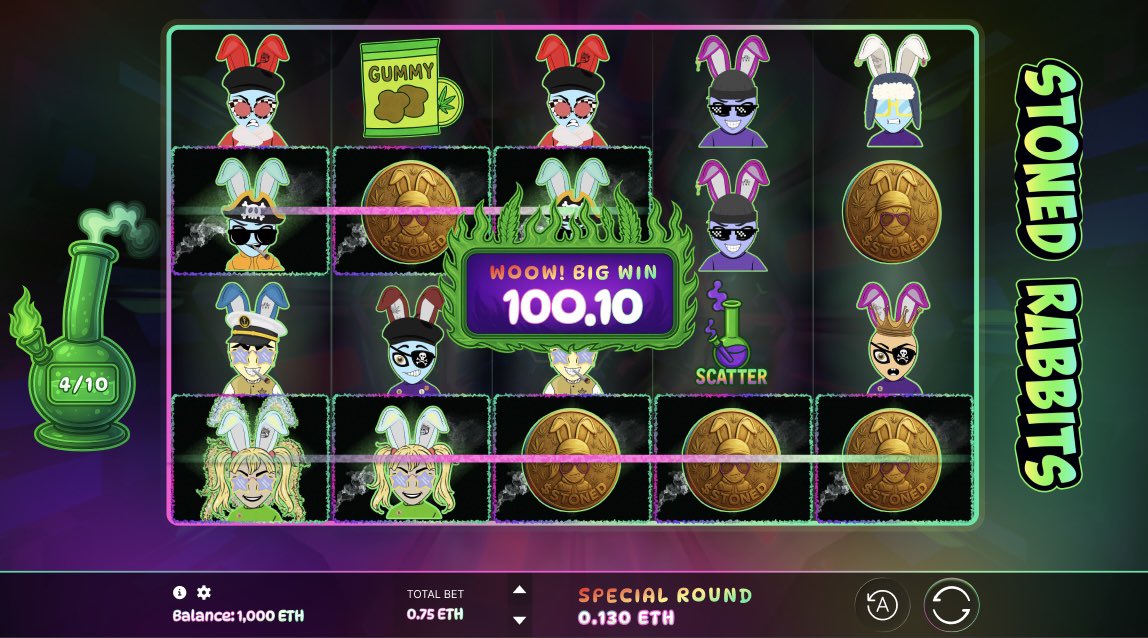 🔥 $1,500 up for grabs!! 🔥

🐰Mint : launchmynft.io/sol/16910

🎰 $10 in game credits per mint on <a href="/GamblorCasino/">Gamblor Casino</a> next 150 mints only! (50 left) now 

To celebrate the launch of the <a href="/Stoned_Rabbits/">Stoned Rabbits NFT</a> slot machine in a few days:

🚀 Each mint = lifetime monthly revenue from the