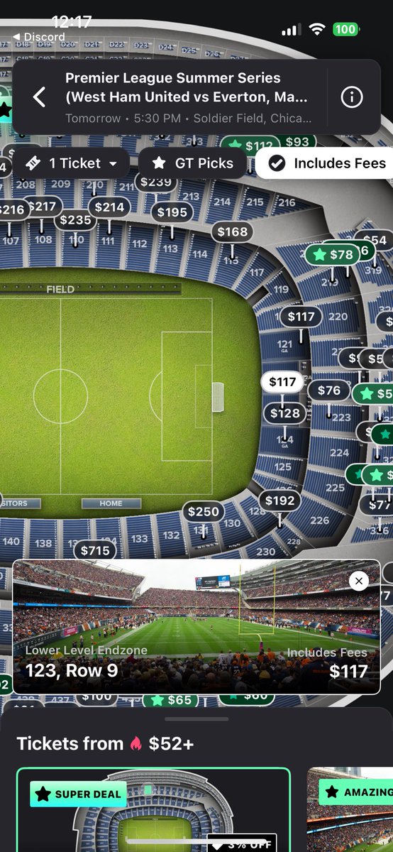 EarlCrewneck's tweet image. $117 lower level to see United #hmmmm