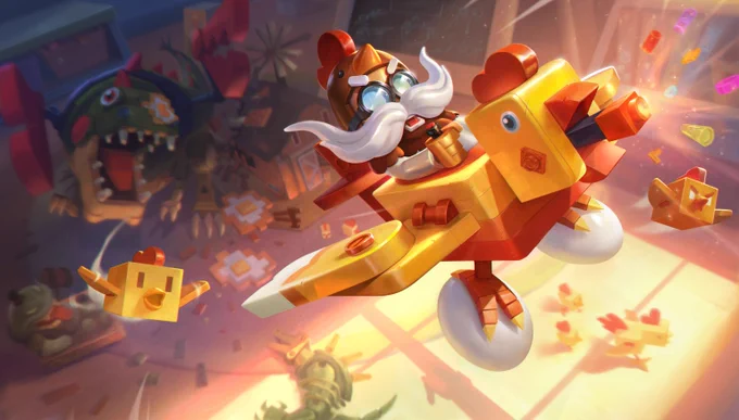 Victory in the skies, the battlefield, and the bowling lanes. Block Toy Corki, Bowling League Lillia, and Victorious Fiora will arrive on PBE.