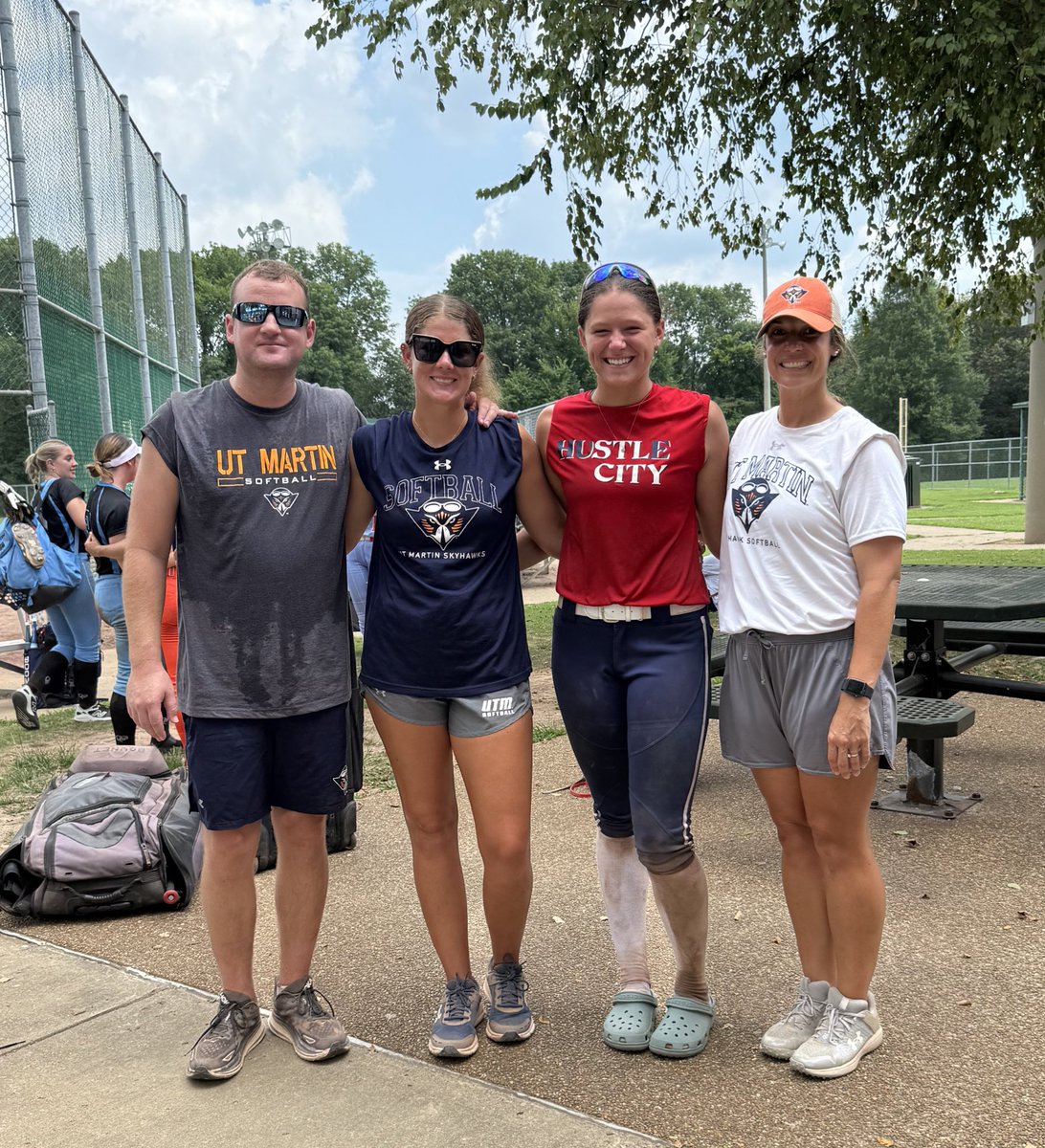 Thank you <a href="/UTMSoftball/">UT Martin Softball</a> for two great days of camp. Go Skyhawks!