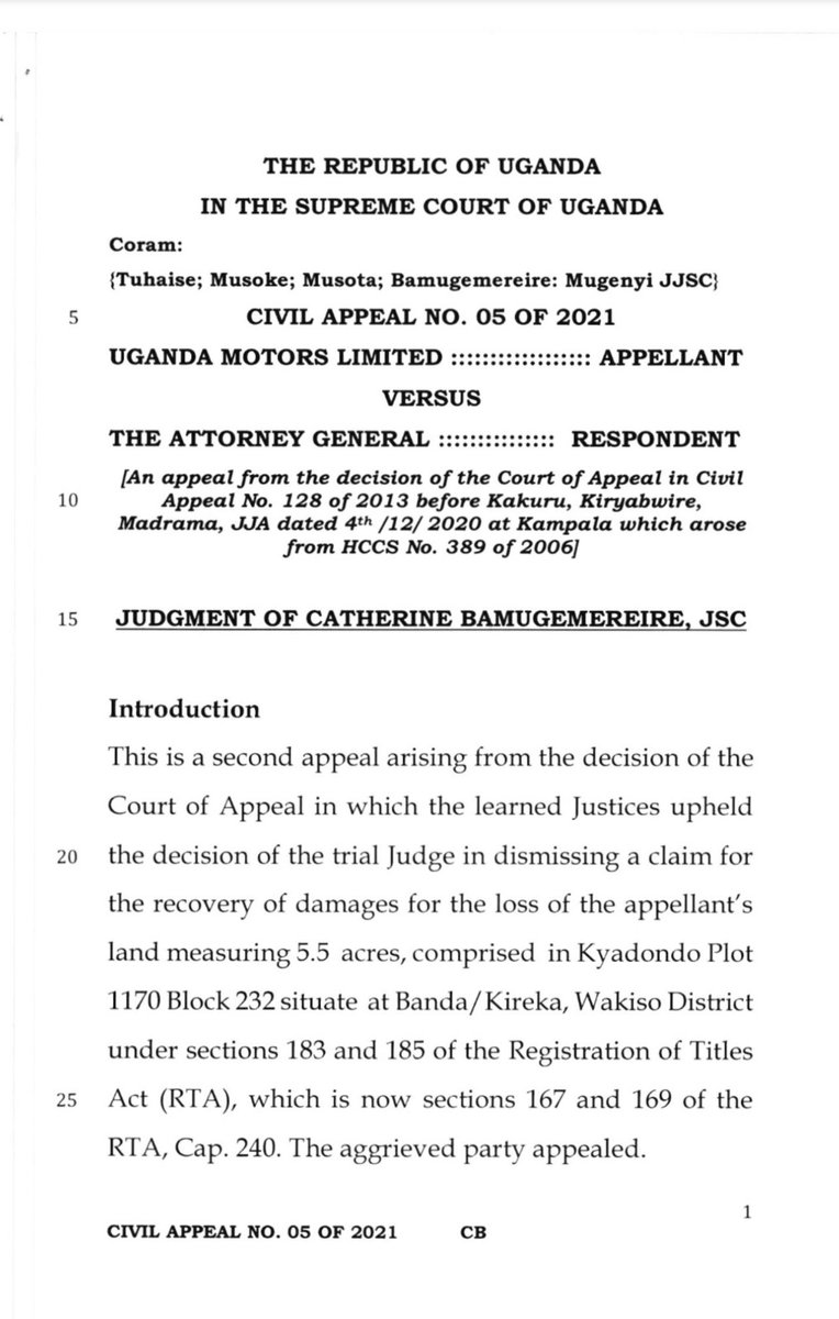 Landmark Supreme Court Victory! 

In Uganda Motors Ltd v AG, ALP proudly represented the Appellant — securing justice. 🏛️

The Court has affirmed the relevance of a caveat &amp; liability of  the government for the omissions of a Registrar of Titles who fails to register a caveat