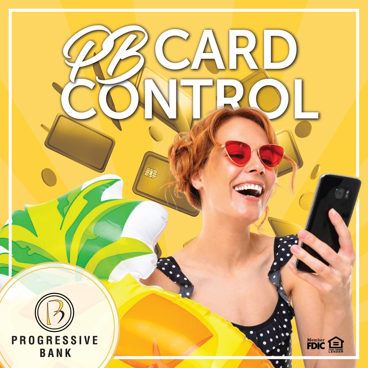 ProgressiveBank's tweet image. Busy summer? Card control is at your fingertips with Progressive Bank!

#ProgressiveBank #CardControl #PBMobile