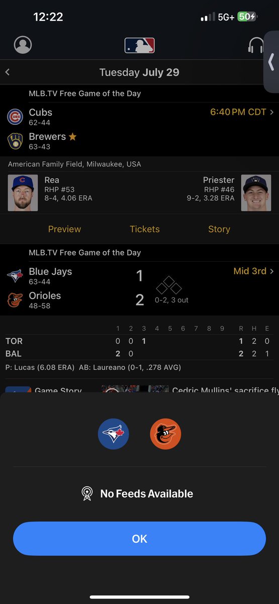 What’s the point of paying for <a href="/MLBTV/">MLB.TV</a> when I basically have to find a stream for 1/2 of the games. What a garbage product